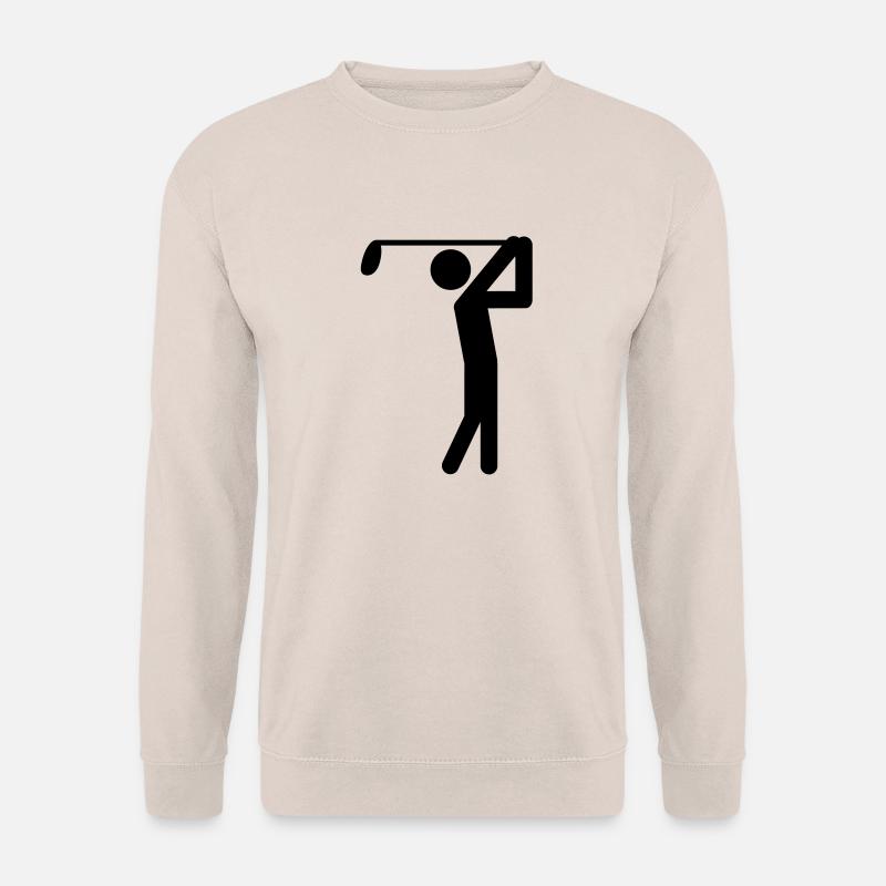 golfer icon - Unisex Sweatshirt - sand