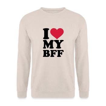 I love my best Friend forever - Sweat-shirt Unisexe - sable - Devant - Alina (178cm) & Michal (187cm)
