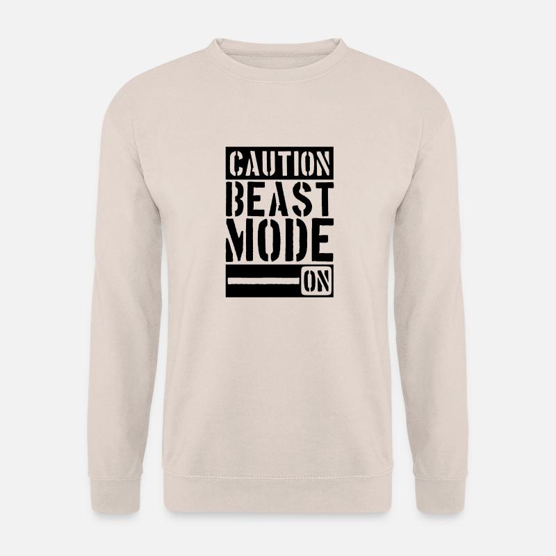 Caution Beast Mode On - Unisex Sweatshirt - sand
