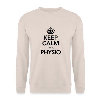 Keep Calm I´m A Physio - Sweat-shirt Unisexe - sable - Devant - Alina (178cm) & Michal (187cm)