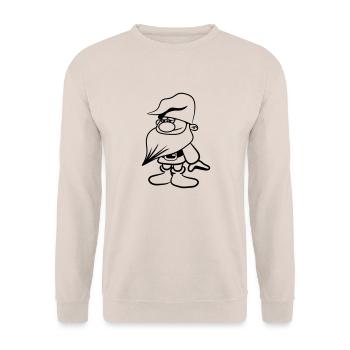 Cool dwarf beard belt - Unisex Sweatshirt - sand - Front - Alina (178cm) & Michal (187cm)
