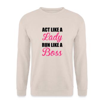 Run - Sweat-shirt Unisexe - sable - Devant - Alina (178cm) & Michal (187cm)