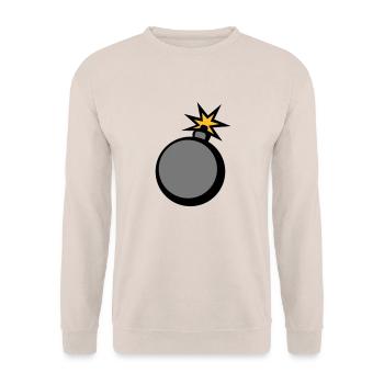 bombe clipart zuender - Unisex Sweatshirt - sand - Front - Alina (178cm) & Michal (187cm)