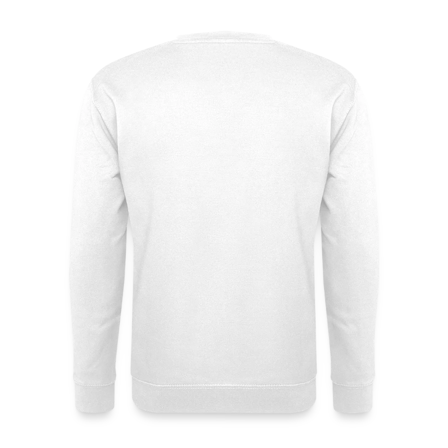 Kraken Island badge on a unisex sweatshirt, white, back