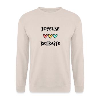RETRAITE. RETRAITE. RETRAITEE. SENIOR. MAMIE. PAPY - Sweat-shirt Unisexe - sable - Devant - Alina (178cm) & Michal (187cm)