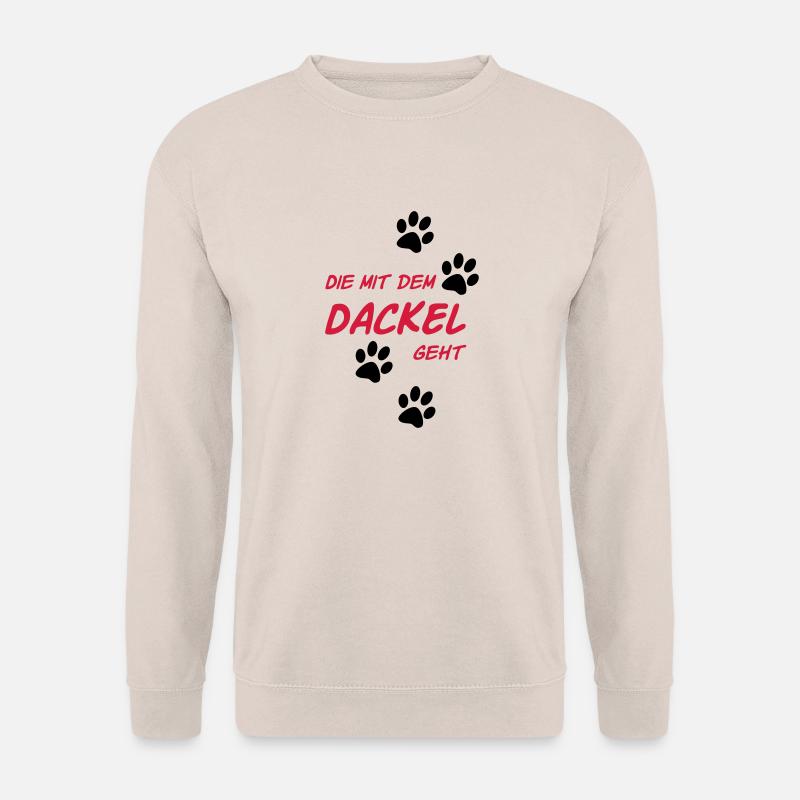Die mit dem Dackel geht - Unisex Pullover - Sand
