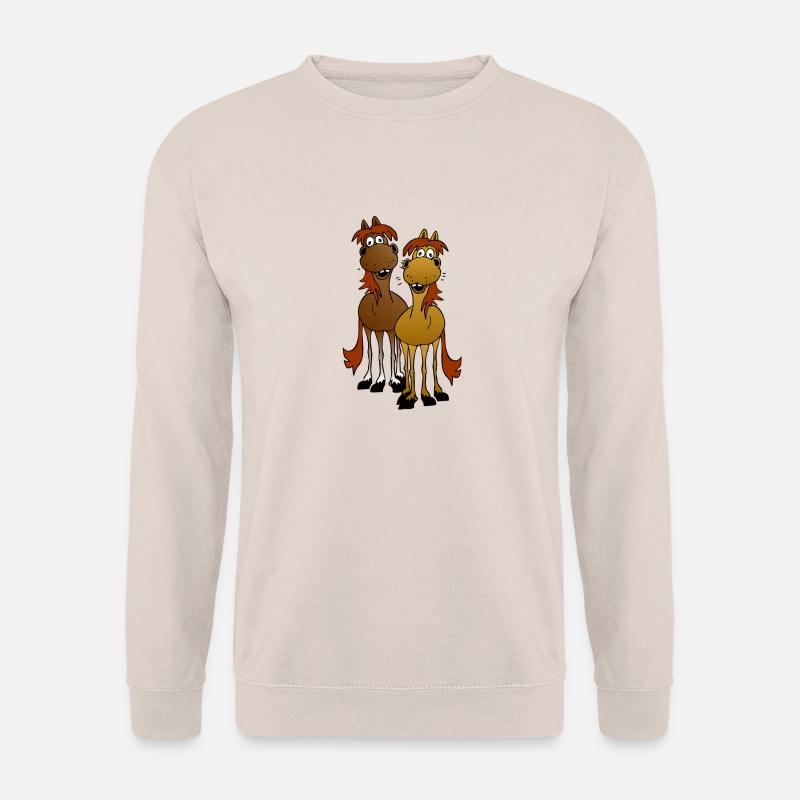 zwei Pferde - Unisex Pullover - Sand