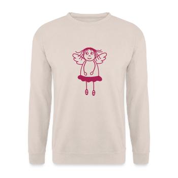 Schutzengel Mädchen - Unisex Pullover - Sand - Vorne - Alina (178cm) & Michal (187cm)