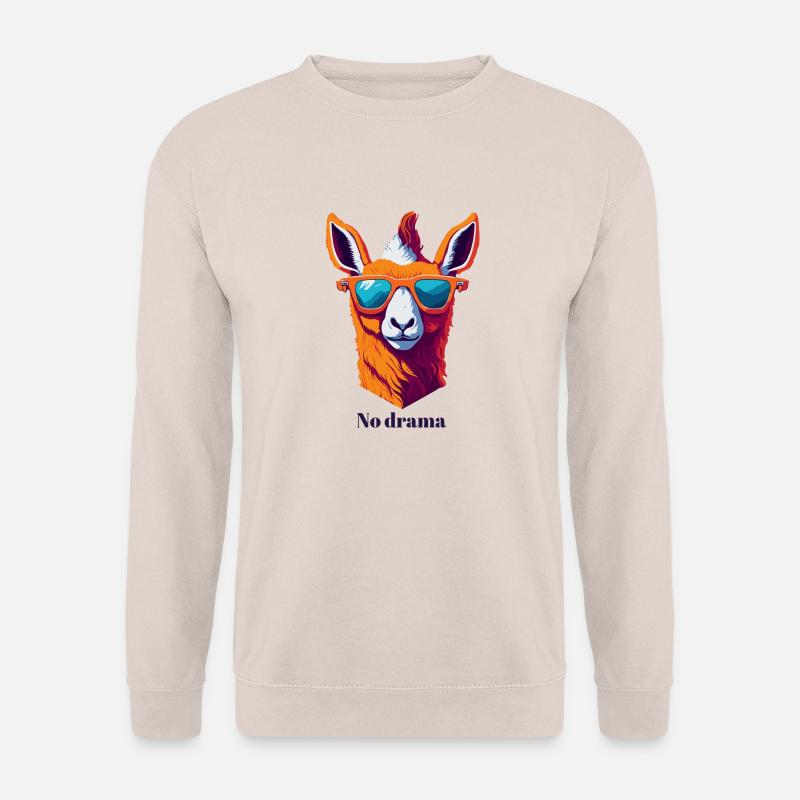 Retro Lama Vibes - Unisex Pullover - Sand