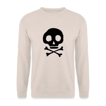 Schädel & Knochen - Unisex Pullover - Sand - Vorne - Alina (178cm) & Michal (187cm)