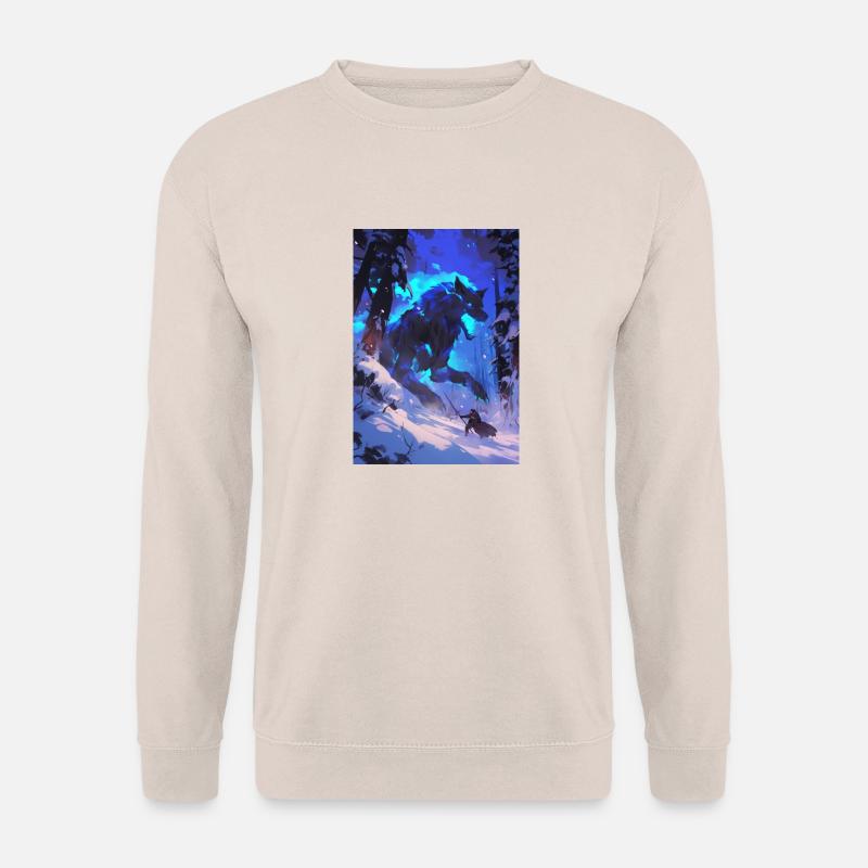 Wolf Anime Manga Fantasy - Unisex Pullover - Sand