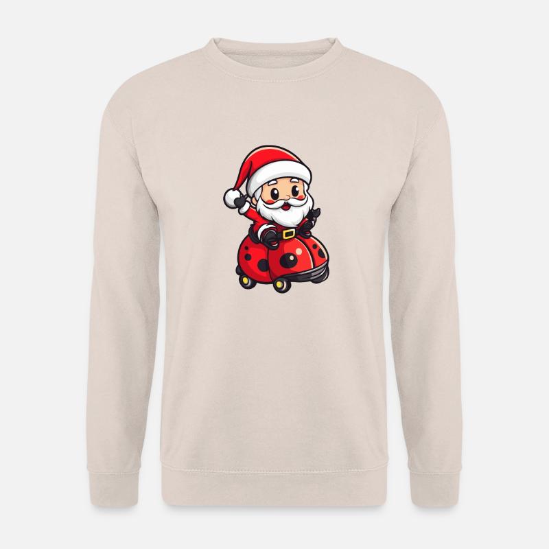 Marienkäfer Weihnachtsmann Cartoon - Unisex Pullover - Sand