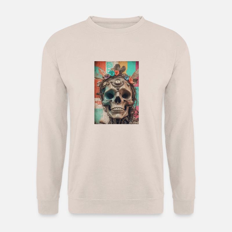 Color Skull 70´s - Unisex Pullover - Sand