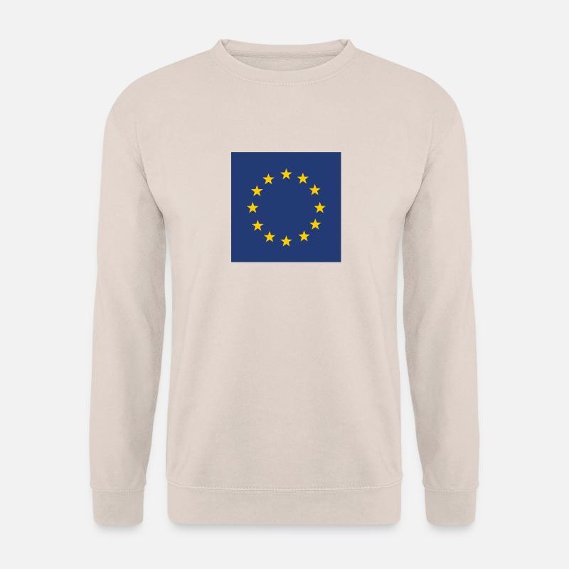 Europäische Flagge Geschenk - EU-EU-Flagge-Geschenk - Unisex Pullover - Sand