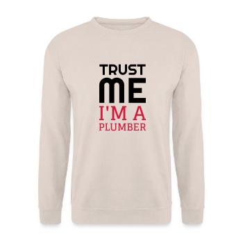 Plombier / Plomberie / Travail / Métier / Job - Sweat-shirt Unisexe - sable - Devant - Alina (178cm) & Michal (187cm)