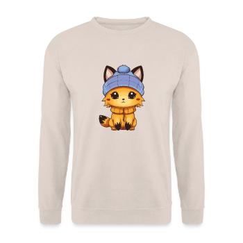 Fuchs Comic - Unisex Pullover - Sand - Vorne - Alina (178cm) & Michal (187cm)