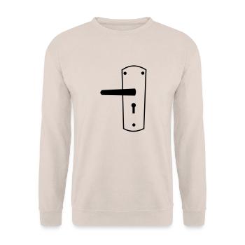 door handle - Unisex Sweatshirt - sand - Front - Alina (178cm) & Michal (187cm)