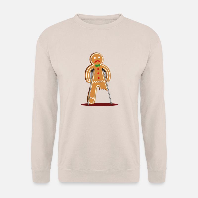 Verletzter Lebkuchenann (rot) - Unisex Pullover - Sand