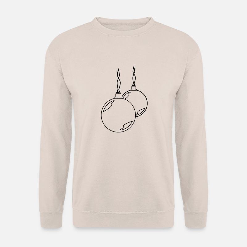 two Christmas balls - Unisex Sweatshirt - sand