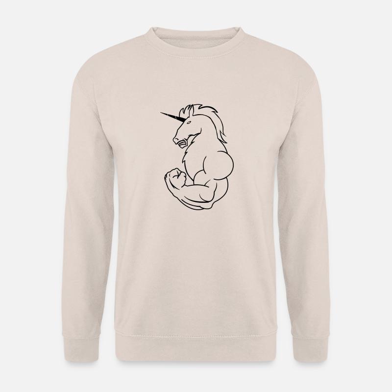 bodybuilding_einhorn - Unisex Sweatshirt - sand