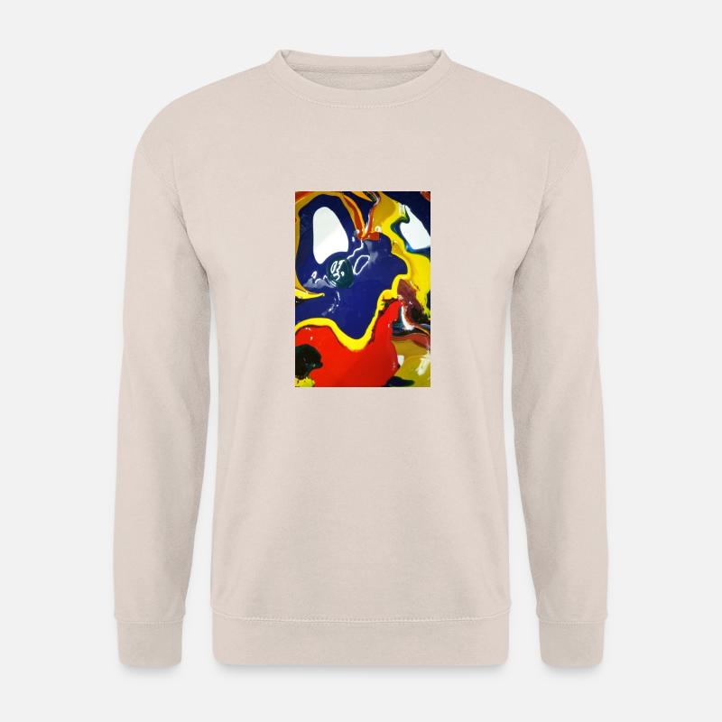 Vertikale Farbmalerei - Unisex Pullover - Sand