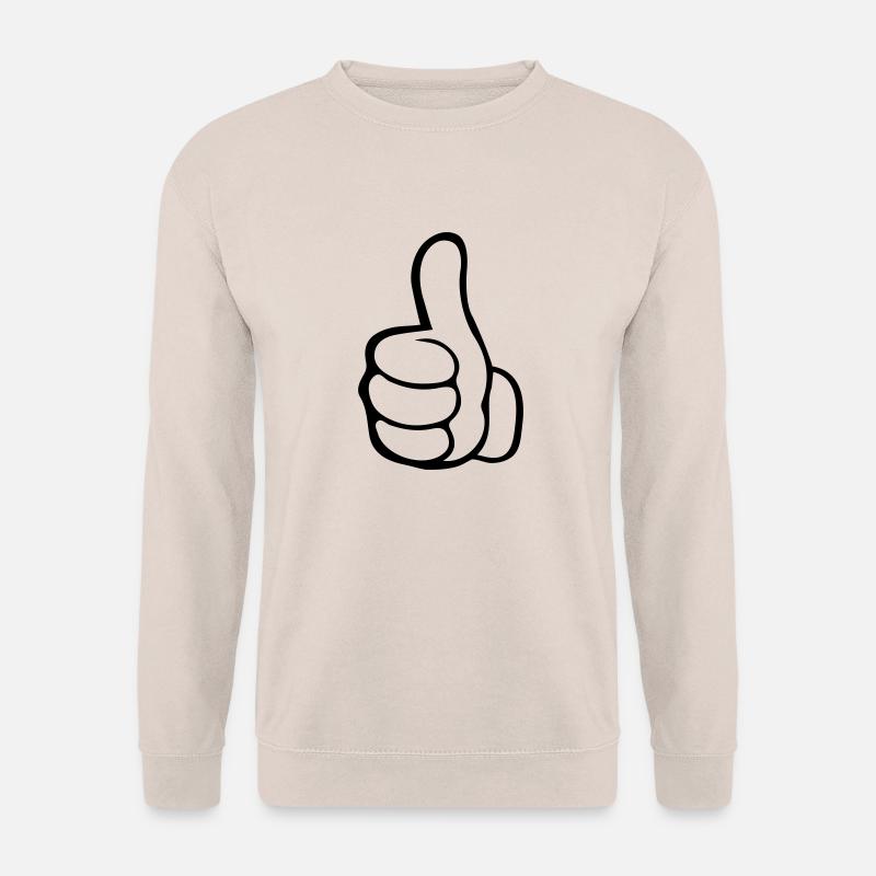 Pouce levé de la main - Sweat-shirt Unisexe - sable