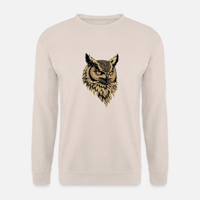 portrait eines Uhus - Unisex Pullover - Sand