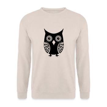 Eule - Unisex Pullover - Sand - Vorne - Alina (178cm) & Michal (187cm)