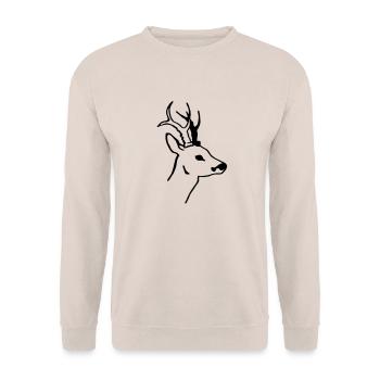 Rehbock - Unisex Pullover - Sand - Vorne - Alina (178cm) & Michal (187cm)