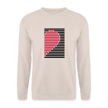 heart partner shirt right - Unisex Sweatshirt - sand - Front - Alina (178cm) & Michal (187cm)