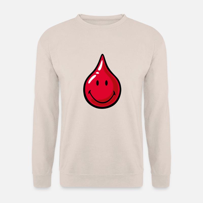Smiley bloddråbe - Unisex sweater - sand