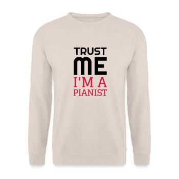 Piano - Pianist - Music - Musik - Musique - Unisex Sweatshirt - sand - Front - Alina (178cm) & Michal (187cm)