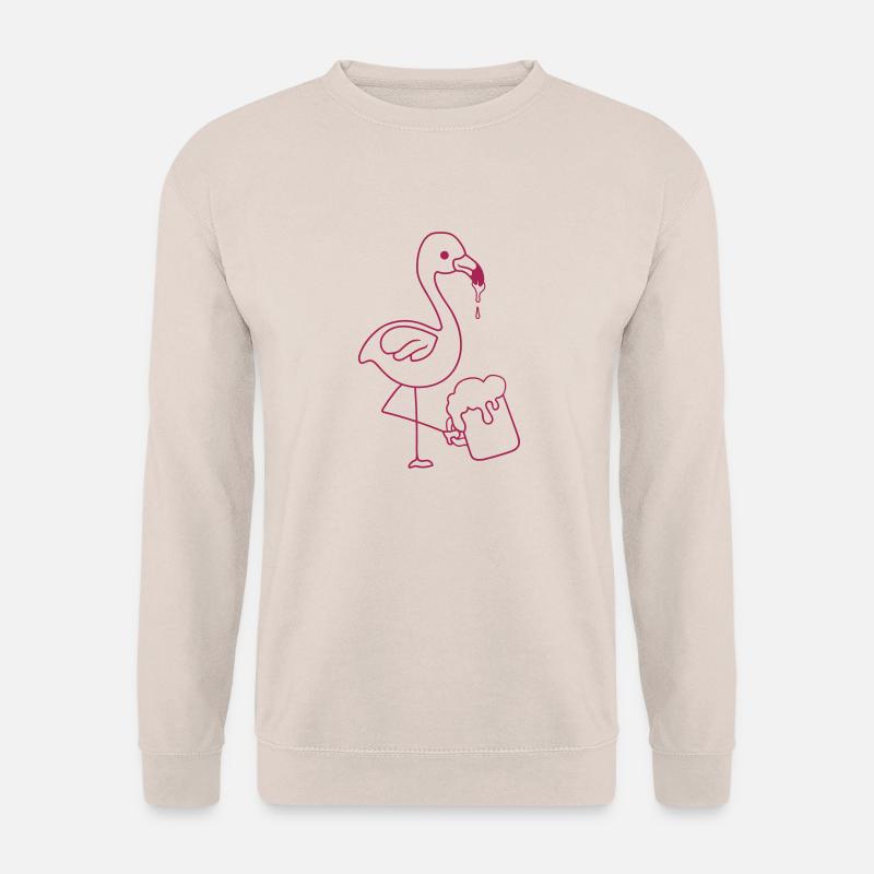 Saufender Bier Flamingo - Unisex Pullover - Sand
