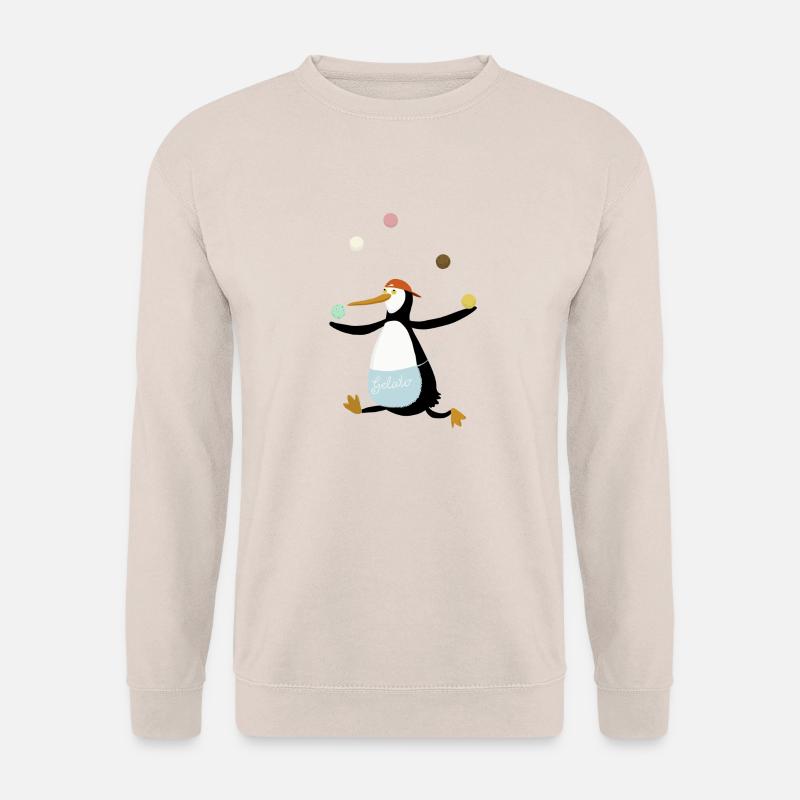 Pinguin jongliert Eis - Unisex Pullover - Sand