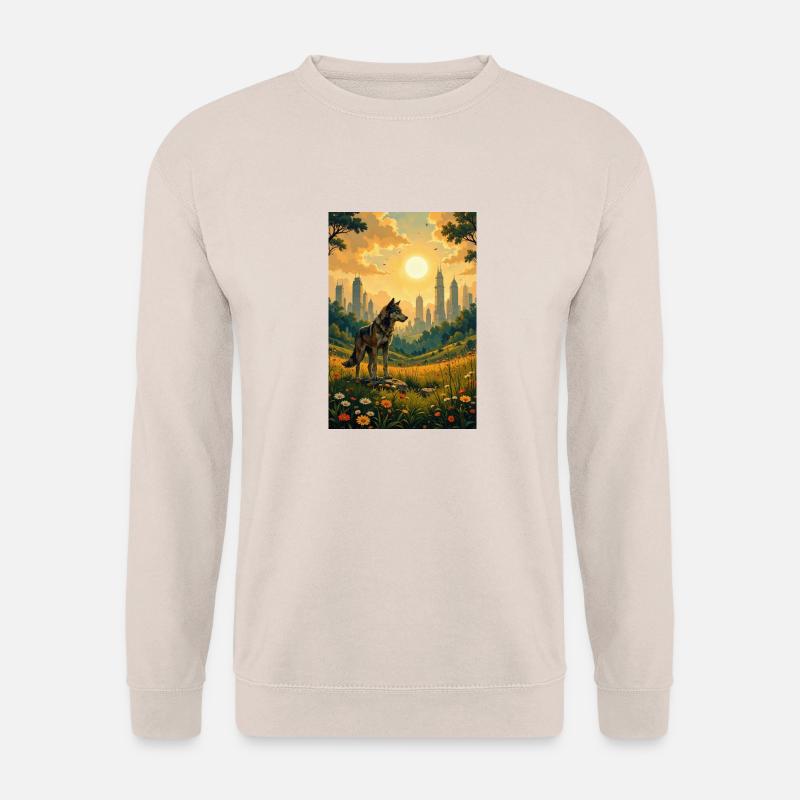 Das Bild des Wolfes - Unisex Pullover - Sand