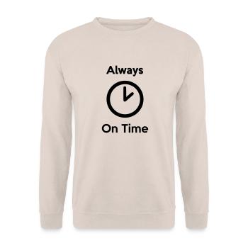 A l'heure - Sweat-shirt Unisexe - sable - Devant - Alina (178cm) & Michal (187cm)