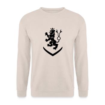 Český Lev štít erb znak čes Wappen 01 - Unisex Pullover - Sand - Vorne - Alina (178cm) & Michal (187cm)