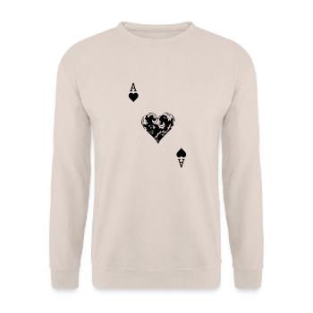 Herz AS - Unisex Pullover - Sand - Vorne - Alina (178cm) & Michal (187cm)