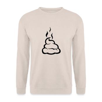 shit Pooh cow dung Dirt 1503 - Unisex Sweatshirt - sand - Front - Alina (178cm) & Michal (187cm)
