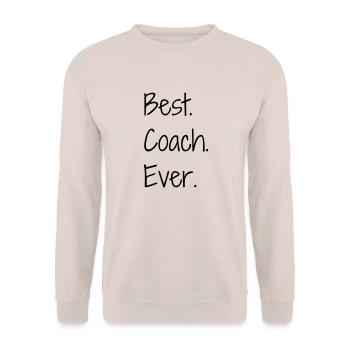Coach Coaching Trainer Sport Entraineur Team - Unisex Sweatshirt - sand - Front - Alina (178cm) & Michal (187cm)