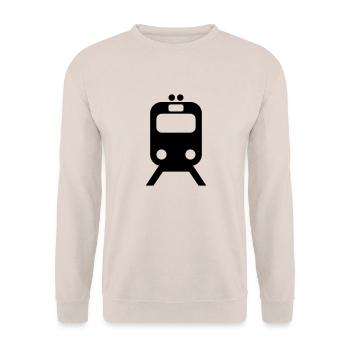 Rail transportation - Unisex Sweatshirt - sand - Front - Alina (178cm) & Michal (187cm)
