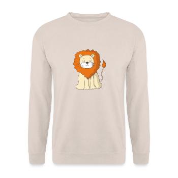 Lion - Sweat-shirt Unisexe - sable - Devant - Alina (178cm) & Michal (187cm)