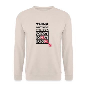 Think outside the Box - Sweat-shirt Unisexe - sable - Devant - Alina (178cm) & Michal (187cm)