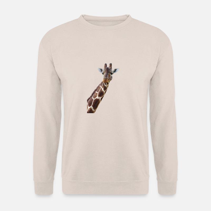 giraffe, Portrait - Unisex Pullover - Sand