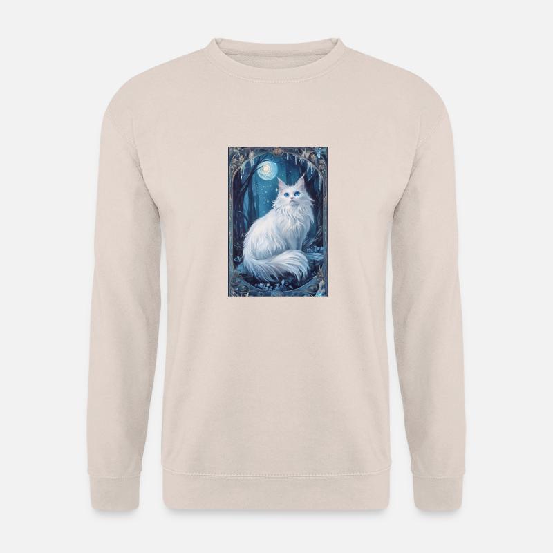 Cloudtail Wolkenschweif schöne weiße Katze winter - Unisex Pullover - Sand