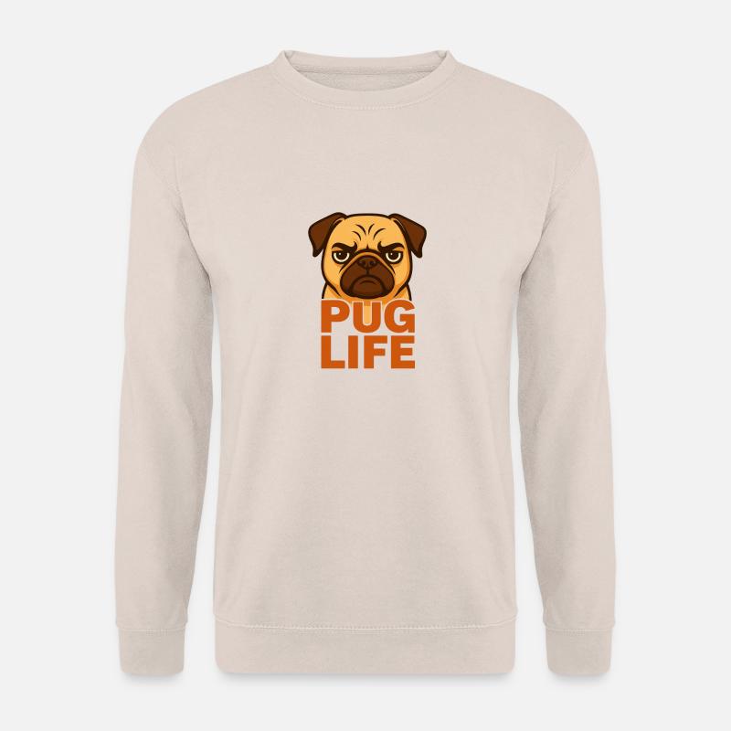 TinyPaws Fun Logo Pug Life - Unisex Pullover - Sand