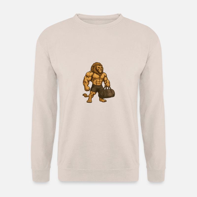 Fitness – Löwe - Unisex Pullover - Sand