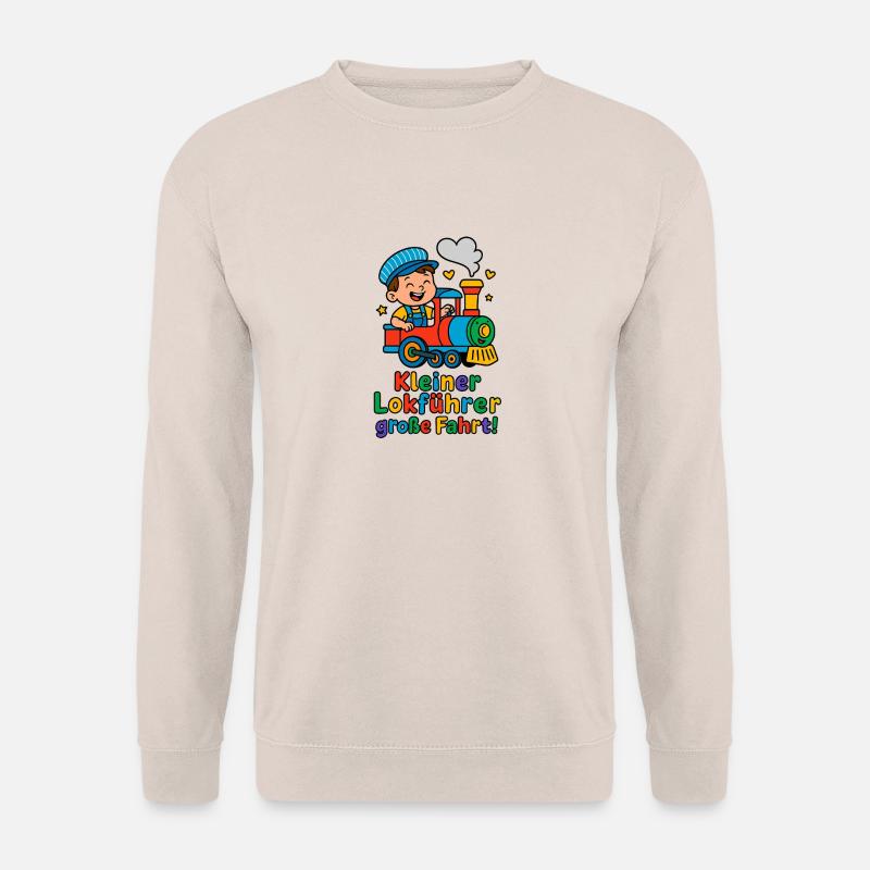 Kleiner Lokführer große Fahrt - Unisex Pullover - Sand
