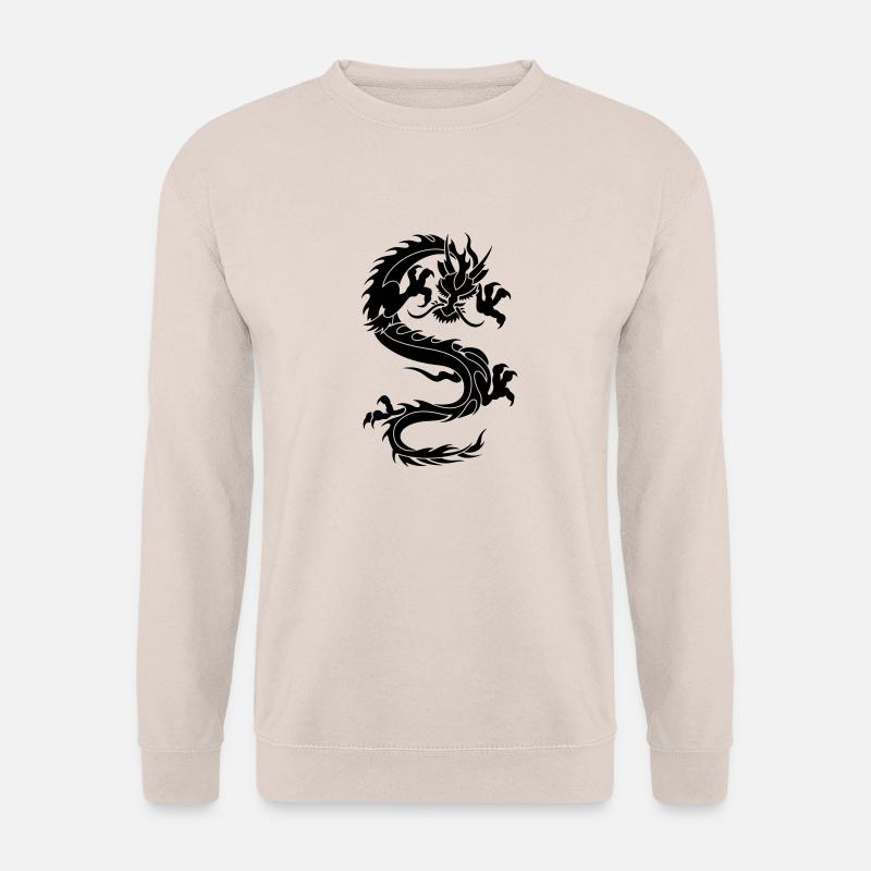 chinese dragon tribal - Unisex Pullover - Sand