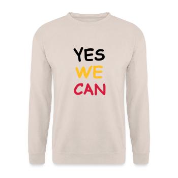 yes we can - Sweat-shirt Unisexe - sable - Devant - Alina (178cm) & Michal (187cm)